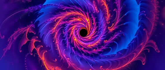 Mesmerizing Fractal Spiral - Abstract Digital Art