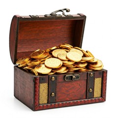 Mit Gold gef&uuml;llte Schatzkiste