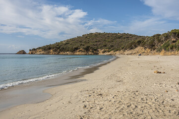 Aerial view of the Gulf of Teulada