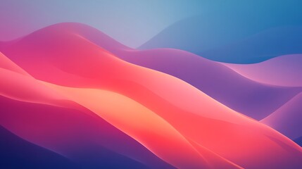 Fototapeta premium Abstract Pink Purple Blue Wave Landscape