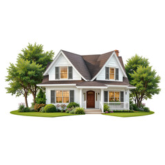 Beautiful Suburban House Exterior Design Modern Home Dream House Real Estate Property 3d roof gray  