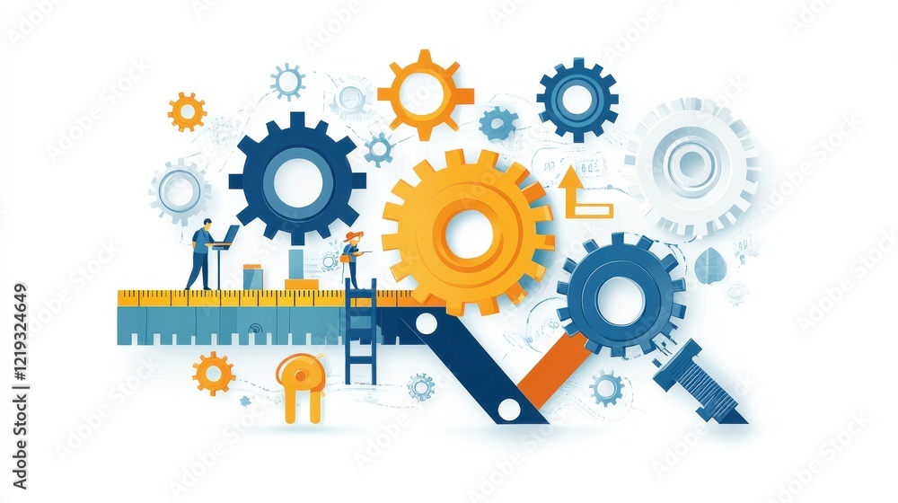 Poster business operation planning. software technology integration. enterprise architecture, it standard f