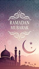 Ramadan mubarak islamic background design