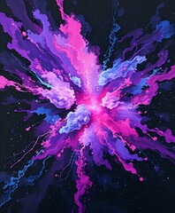 Obraz premium Supernovae Explosion in Deep Space
