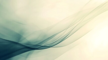 Fototapeta premium Abstract Green and Beige Swirling Wave Design