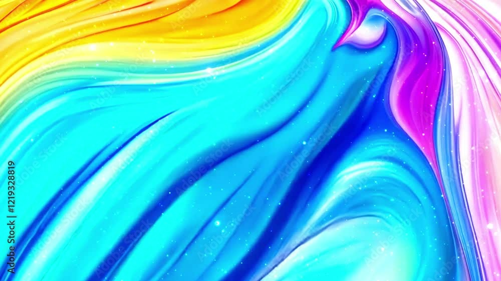 Poster 3d ethereal color swirl animation