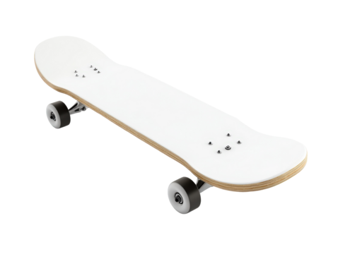 Isolated White Skateboard