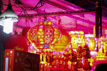 Colorful Chinese lanterns in the streets of Binondo Manila.