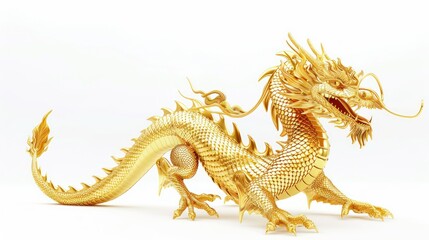 Golden Dragon Statue