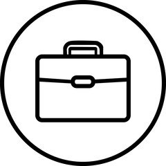 line flat Briefcase icon. Bag, portfolio symbol. Flat sign Simple icon for graphic and web design. Bag, business, office, work icon.