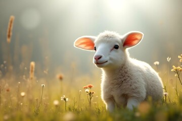 Obraz premium sheep in the meadow