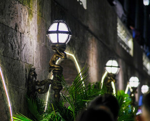 Night lamps in the The Esplanade, Manila.