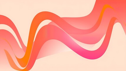 Abstract flowing waves in coral gradient colors suitable for business presentations or backgrounds