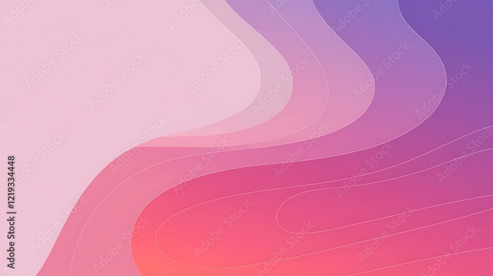 Poster abstract layered gradient background with soft wavy lines for business presentations and marketing g