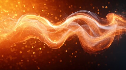 Obraz premium Fiery energy wave abstract background