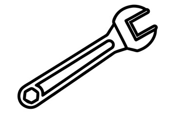 Realistic Wrench Icon - Detailed Vector Illustration for Tools and Repair (SVG)