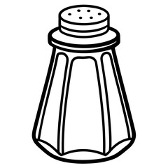 Geometric Salt Shaker Outline Vector