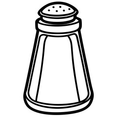 Geometric Salt Shaker Outline Vector