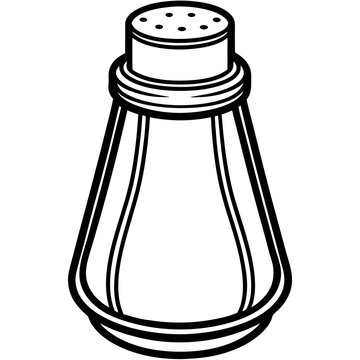 recommend clip art: Geometric Salt Shaker Outline Vector