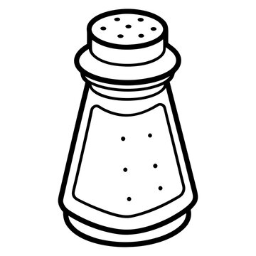 recommend clip art: Geometric Salt Shaker Outline Vector