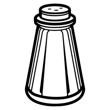 recommend clip art: Geometric Salt Shaker Outline Vector