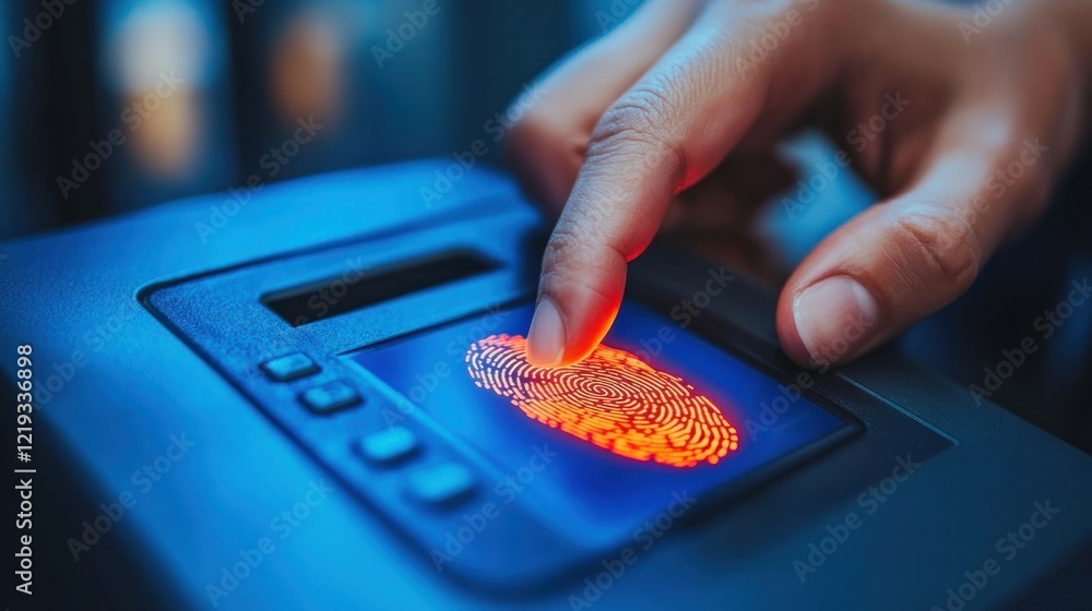 Poster fingerprint scan access control security system