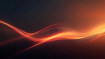Fototapeta premium Abstract Orange and Dark Red Glowing Waves Background