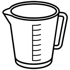 Measuring Cup Outline for Modern Illustrations