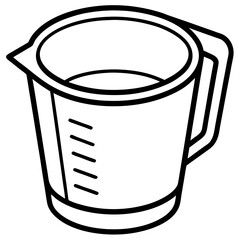 Measuring Cup Outline for Modern Illustrations