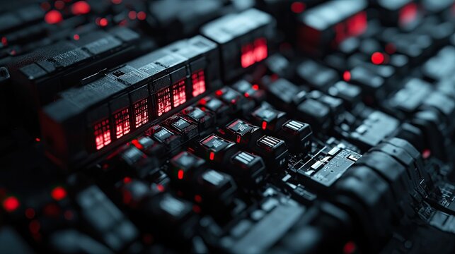 A corridor in a modern data center, lined with sleek server racks on either side.