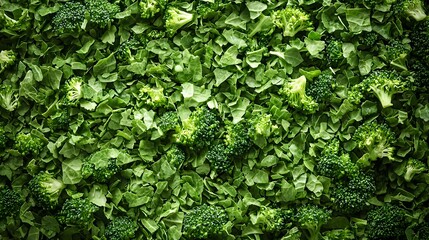 Vibrant Riced Broccoli Florets in Natural Lighting