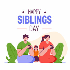 Obraz premium happy siblings day design