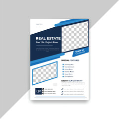Real estate modern home sale flyer design template