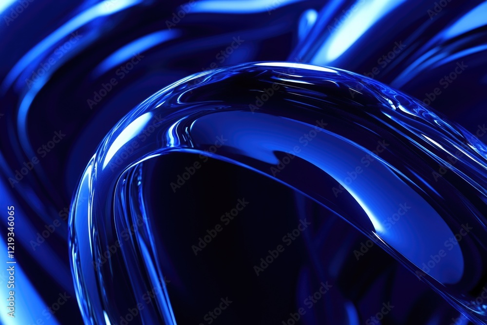 Poster a close-up shot of a shiny blue object, useful for highlighting details or creating visual interest