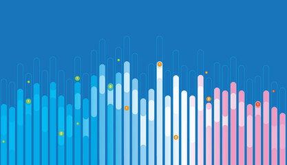Business graph chart grading color, Business graph chart report
