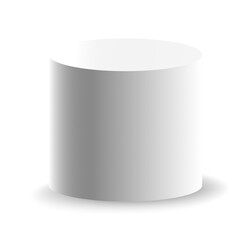 White podium circle 3d Empty stage, product platform, Isolate transparent background