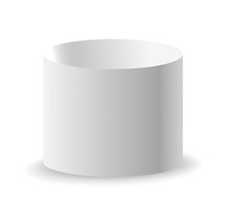 White podium circle 3d Empty stage, product platform, Isolate transparent background