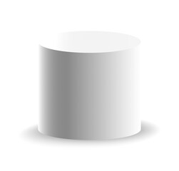 White podium circle 3d Empty stage, product platform, Isolate transparent background