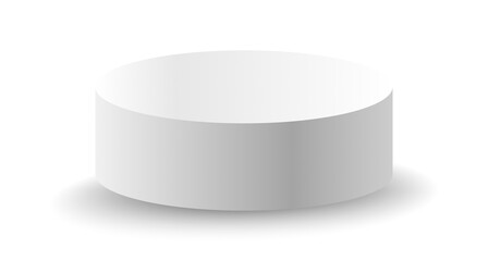 White podium circle 3d Empty stage, product platform, Isolate transparent background