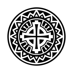 Glyph icon depicting african faith symbol