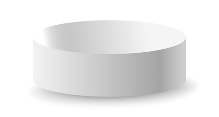 White podium circle 3d Empty stage, product platform, Isolate transparent background