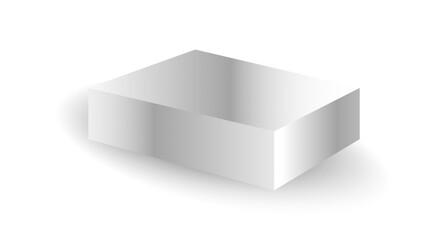 White podium square 3d Empty stage, product platform, Isolate transparent background