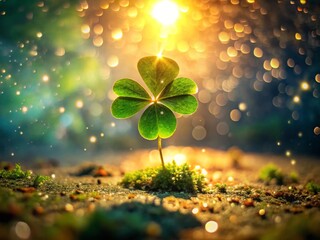 clover for good luck on St. Patrick's day generative ai