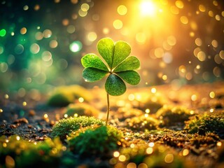 clover for good luck on St. Patrick's day generative ai