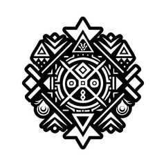 Geometry tattoo icon in solid style