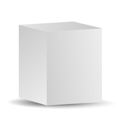White podium square 3d Empty stage, product platform, Isolate transparent background