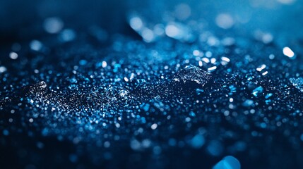 Shiny Blue Spheres on a Metallic Surface Reflecting Light and Creating an Elegant and Futuristic Atmosphere