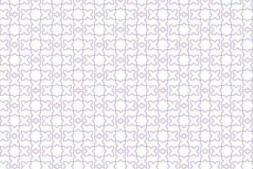 Outline flat seamless arabic geometric pattern