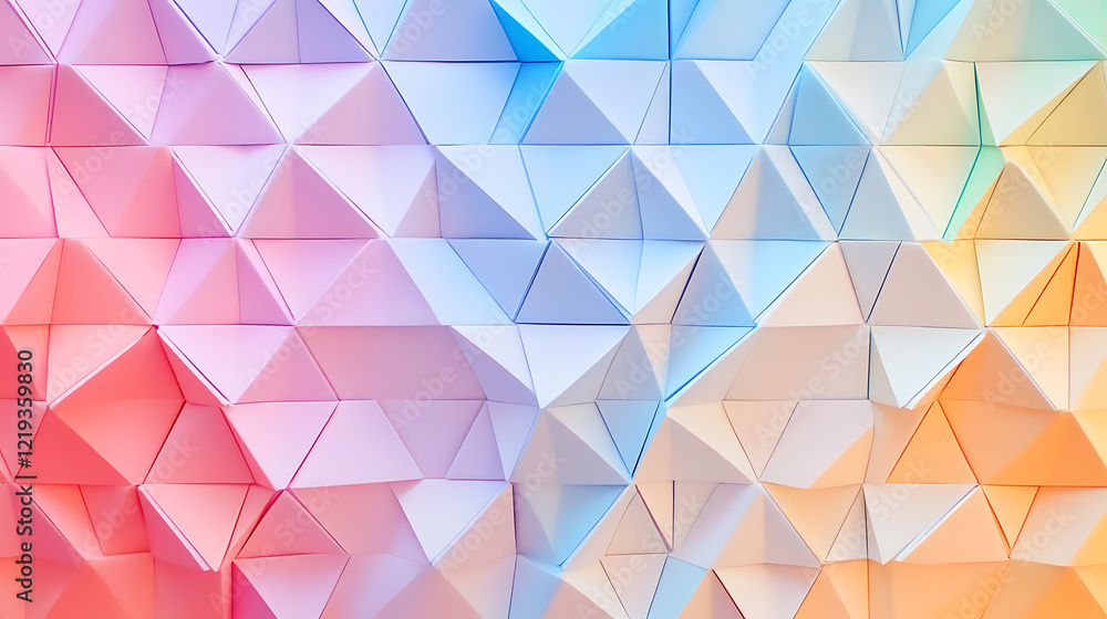 Poster creative geometric patterns in soft pastel colors abstract art digital design modern environment clo