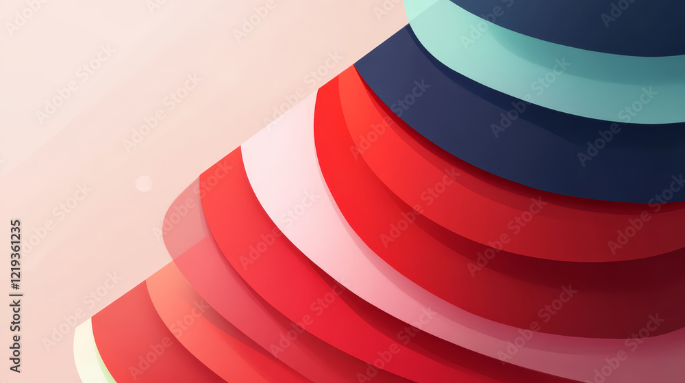 Poster colorful layers create a dynamic abstract design with smooth curves and vibrant shades in a modern a